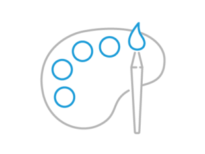 E-learning - logo barvy